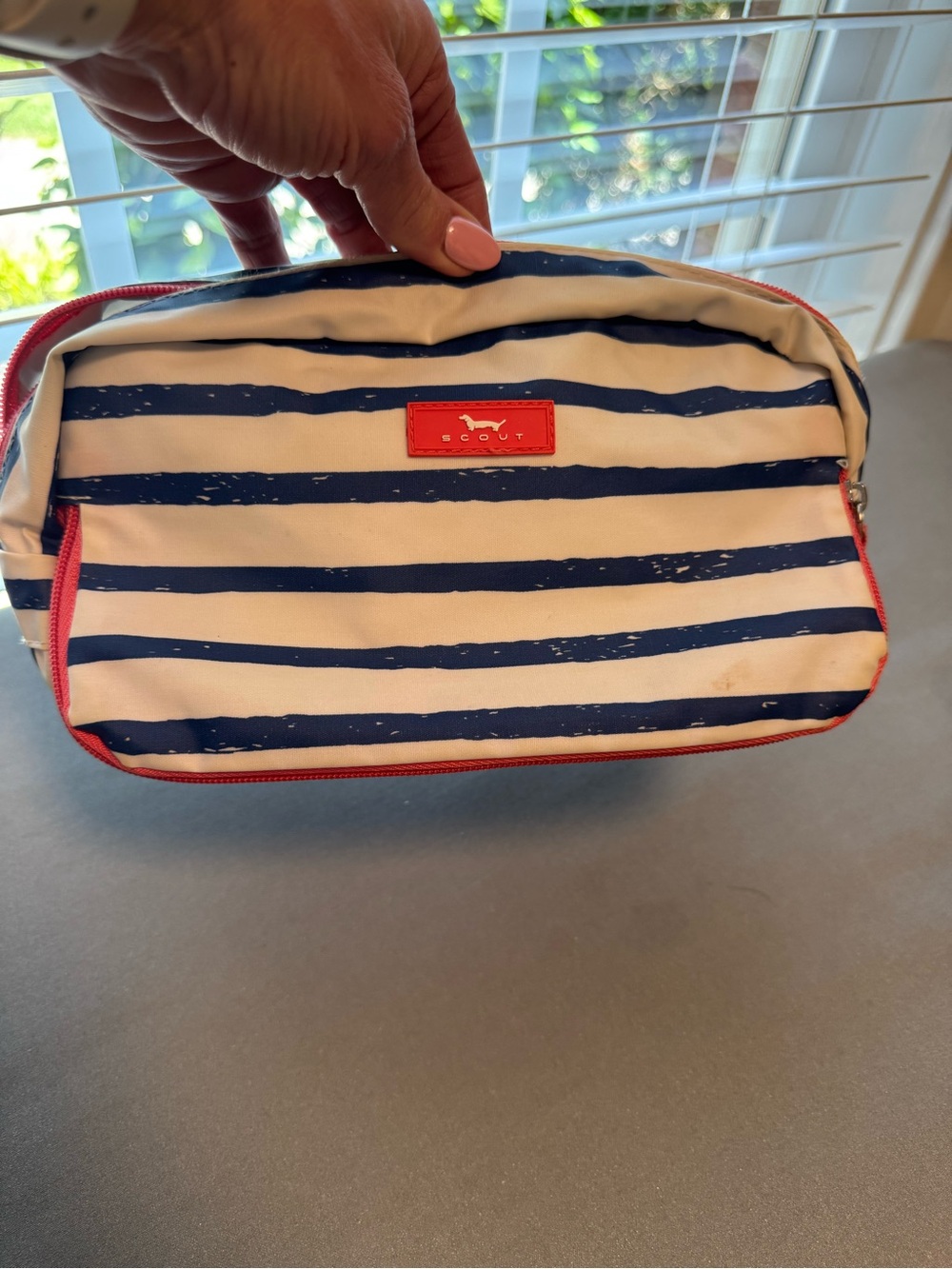Scout Navy and White Striped Tote AND an accessory bag. - Picture 13 of 14